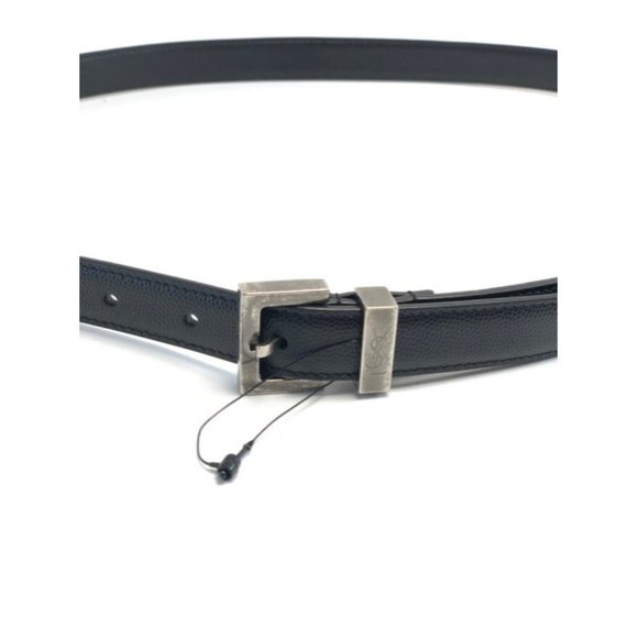 Saint Laurent Black Ysl Leather Belt main image 3